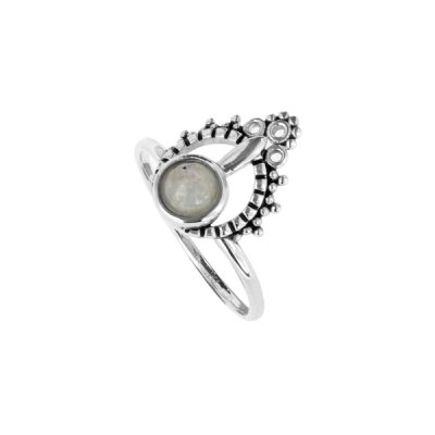 Sterling Silver Rainbow Moonstone Ring