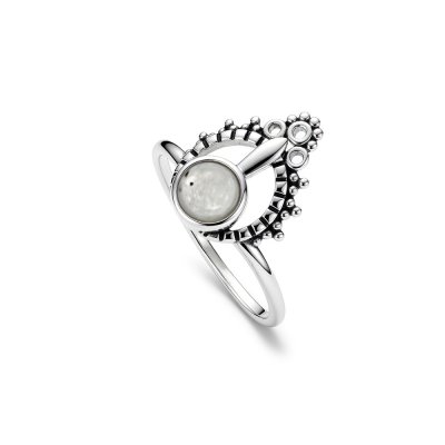 Sterling Silver Rainbow Moonstone Ring