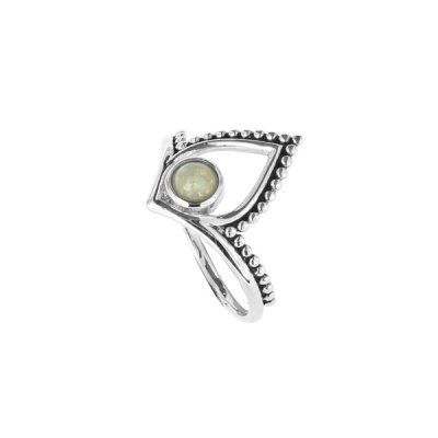 Sterling Silver Rainbow Moonstone Ring