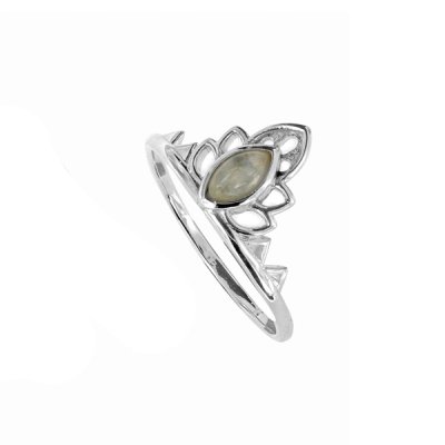 Sterling Silver Rainbow Moonstone Ring