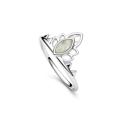 Sterling Silver Rainbow Moonstone Ring