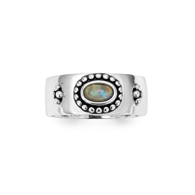 Sterling Silver Rainbow Moonstone Ring