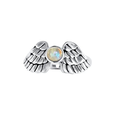 Sterling Silver Rainbow Moonstone Ring