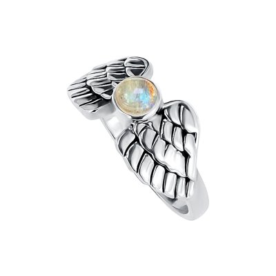 Sterling Silver Rainbow Moonstone Ring