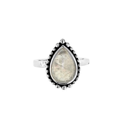 Sterling Silver Rainbow Moonstone Ring