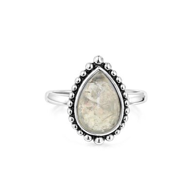 Sterling Silver Rainbow Moonstone Ring
