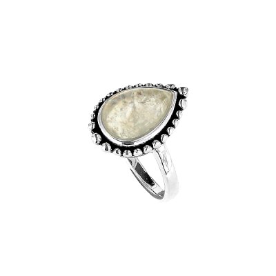 Sterling Silver Rainbow Moonstone Ring