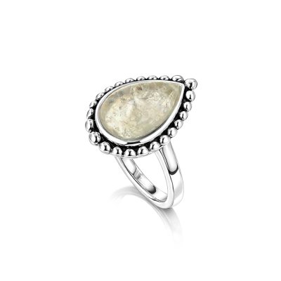 Sterling Silver Rainbow Moonstone Ring