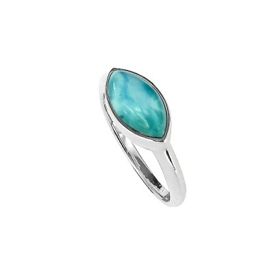 Sterling Silver Larimar Ring