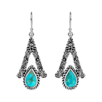 Sterling Silver Turquoise Pendant Earrings