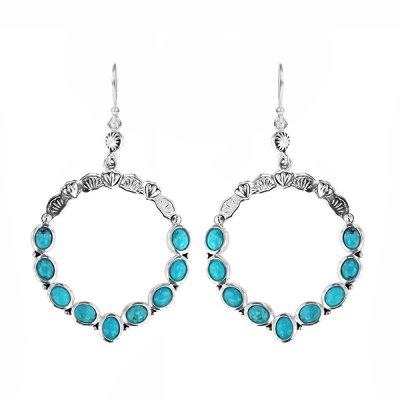 Sterling Silver Turquoise Pendant Earrings