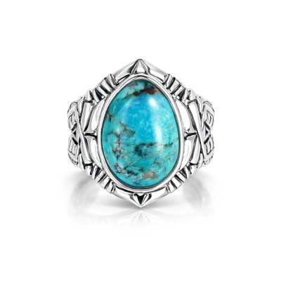 Sterling Silver Turquoise Men's Ring
