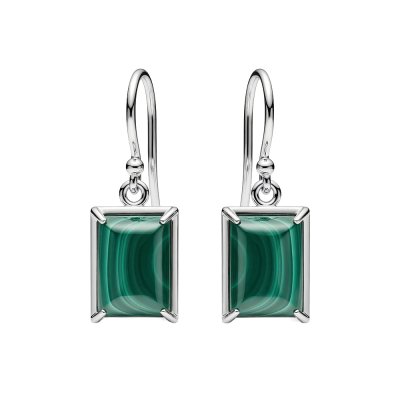 Sterling Silver Malachite Earrings