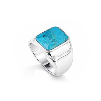 Sterling Silver Turquoise Men's Ring