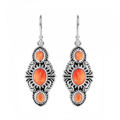 Sterling Silver Spiny Oyster Earrings