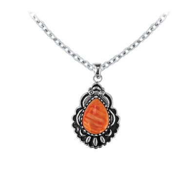 Sterling Silver Western Pendant With Chain 18 Inches