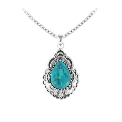 Sterling Silver Western Pendant With Chain 18 Inches