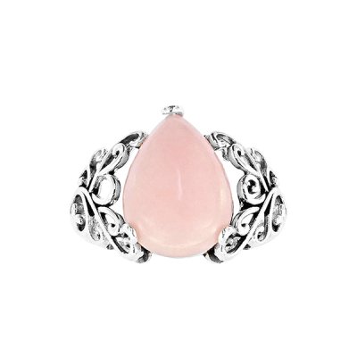 Sterling Silver Pink Peruvian Opal Ring