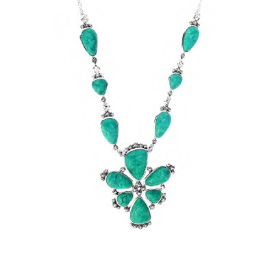 Sterling Silver Turquoise Necklace 18 Inches