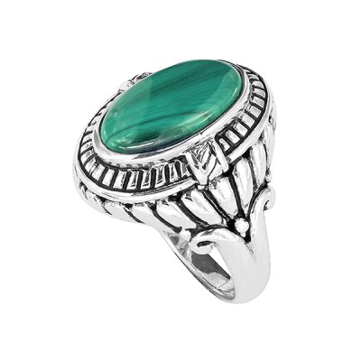 Sterling Silver Malachite Ring
