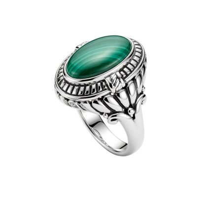 Sterling Silver Malachite Ring