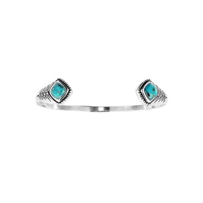 Sterling Silver Turquoise Bangle 7.5 Inches