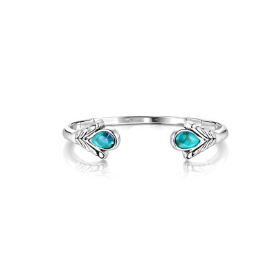 Sterling Silver Turquoise Bangle 7.5 Inches