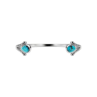 Sterling Silver Turquoise Bangle 7.5 Inches