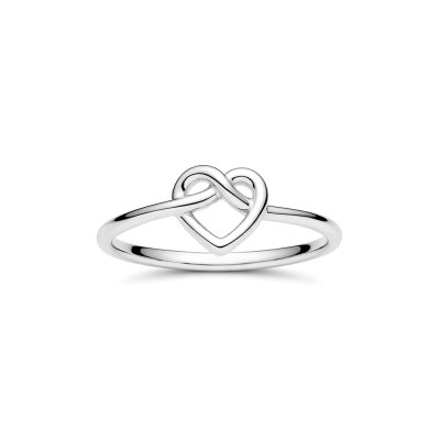 Sterling Silver Knot Heart Ring