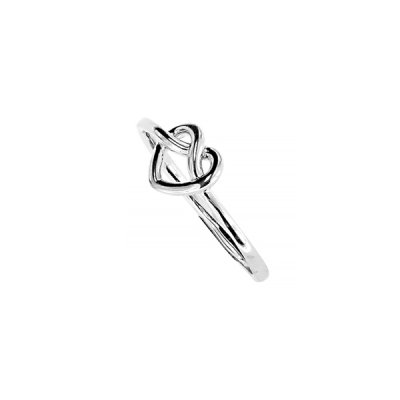Sterling Silver Knot Heart Ring