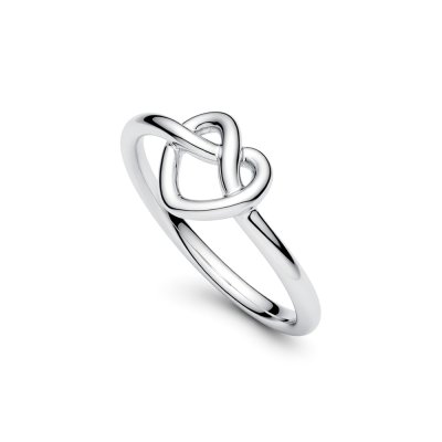 Sterling Silver Knot Heart Ring