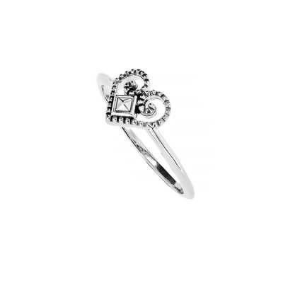 Sterling Silver Metric Heart Ring