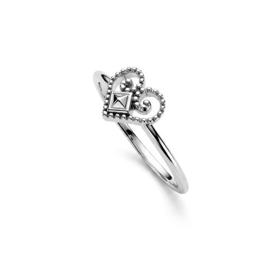 Sterling Silver Metric Heart Ring
