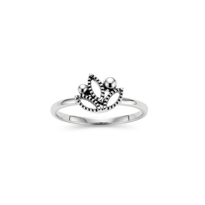 Sterling Silver Lotus Ring