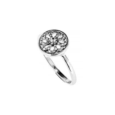 Sterling Silver Dharmachakra Ring