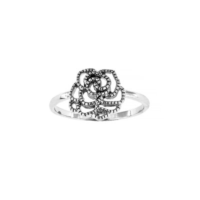 Sterling Silver Rose Ring