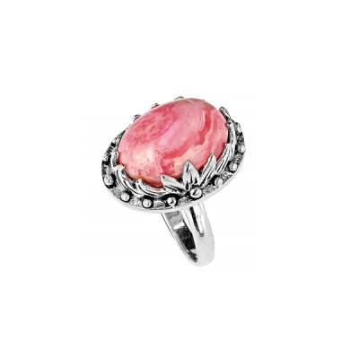 Sterling Silver Rhodochrosite Ring