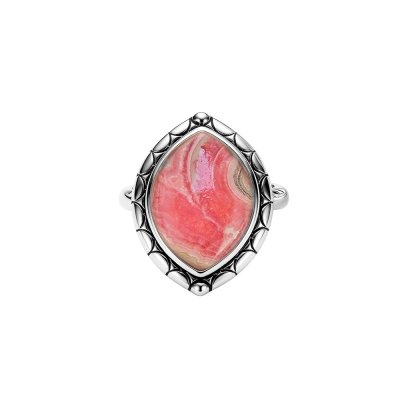Sterling Silver Rhodochrosite Ring