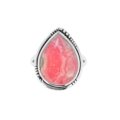 Sterling Silver Rhodochrosite Ring