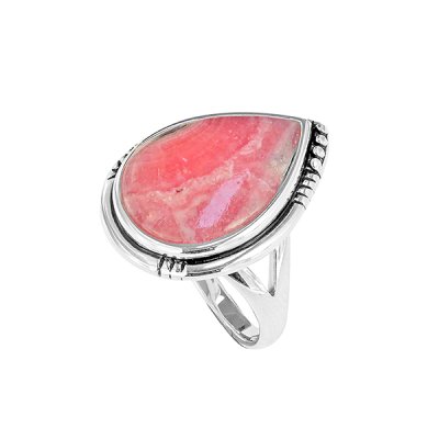 Sterling Silver Rhodochrosite Ring