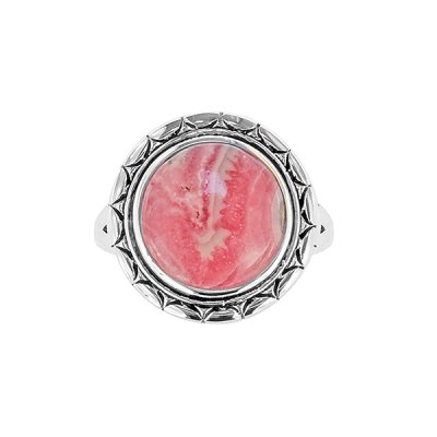 Sterling Silver Rhodochrosite Ring