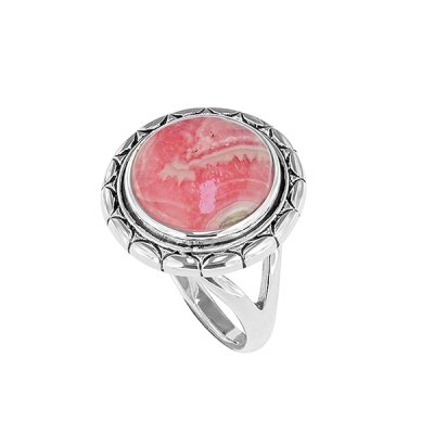 Sterling Silver Rhodochrosite Ring