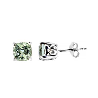 Sterling Silver Square Cushion Stud  Earrings