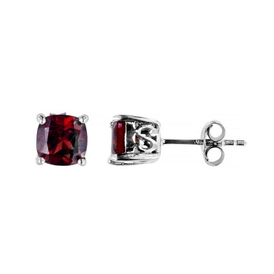 Sterling Silver Square Cushion Stud  Earrings