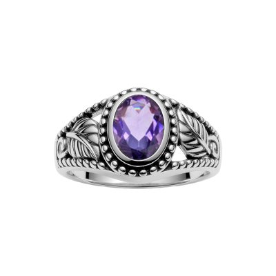 Sterling Silver Amethyst Vintage Ring