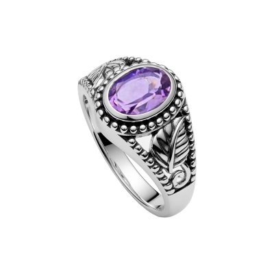 Sterling Silver Amethyst Vintage Ring