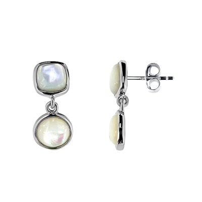 Sterling Silver Mother of Pearl Dangle Earrings