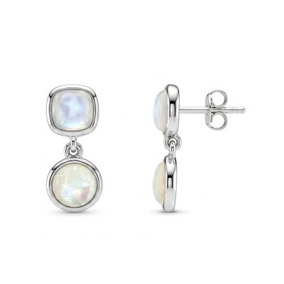Sterling Silver Mother of Pearl Dangle Earrings