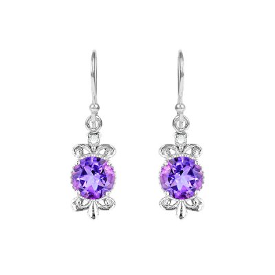 Sterling Silver Amethyst Earrings