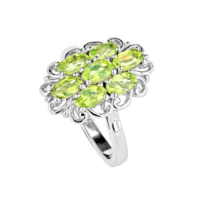 Sterling Silver Peridot Ring
